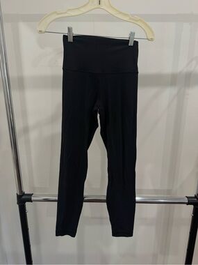 Lululemon High-Waist Black Ribbed Leggings
